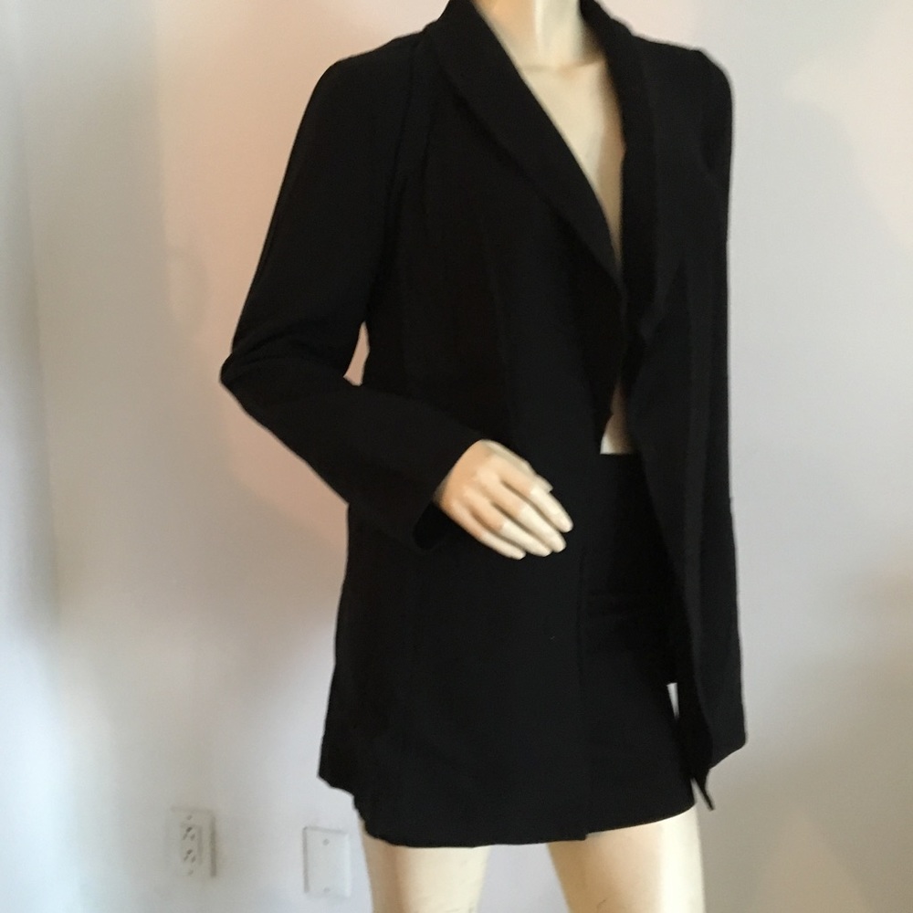 New Talbots Petites open front blazer black